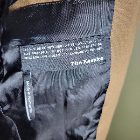 The Kooples mens blazer single breast jacket coat suede trim military 48 medium - Picture 11 of 11